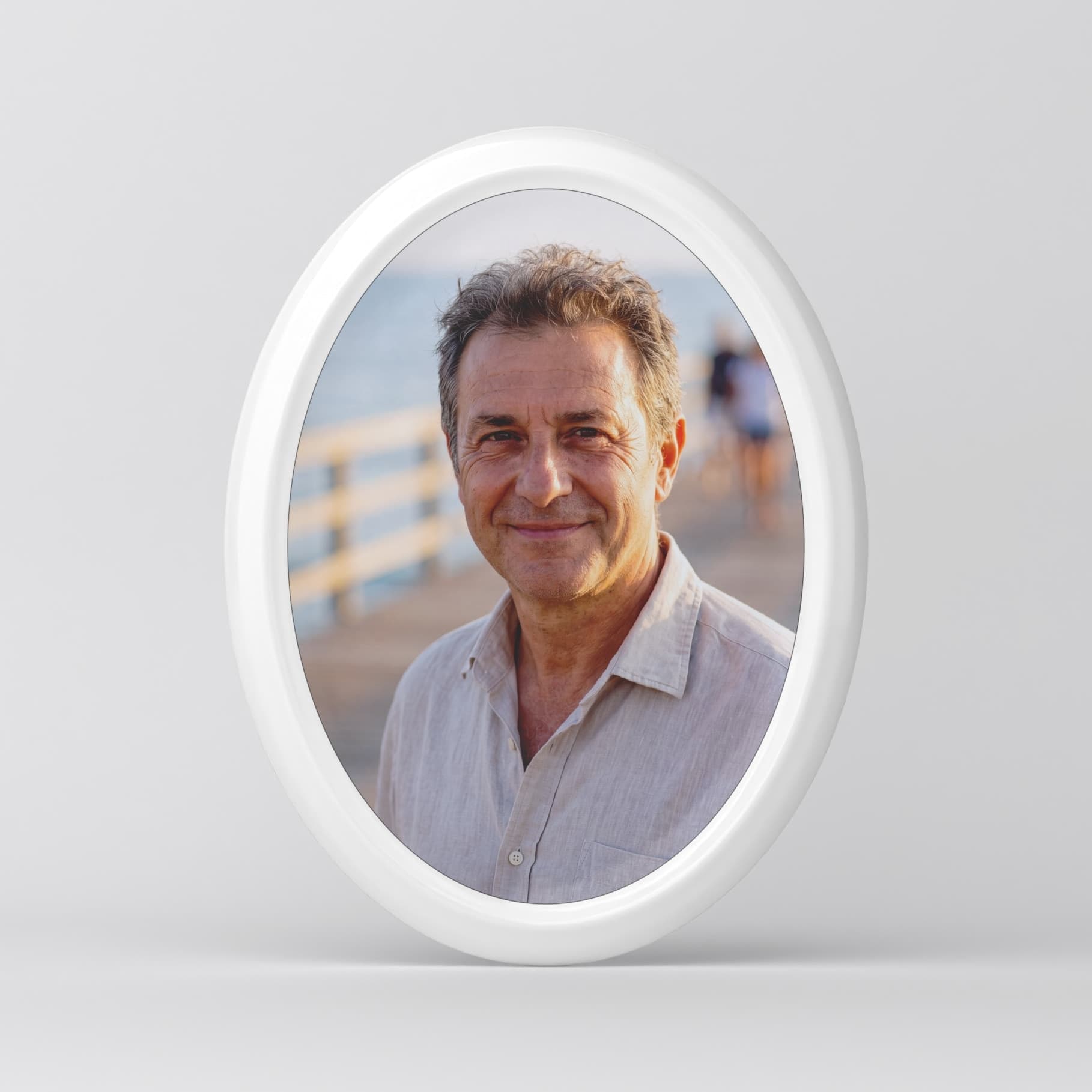 Fotoceramica per lapidi personalizzata - Ovale bordato