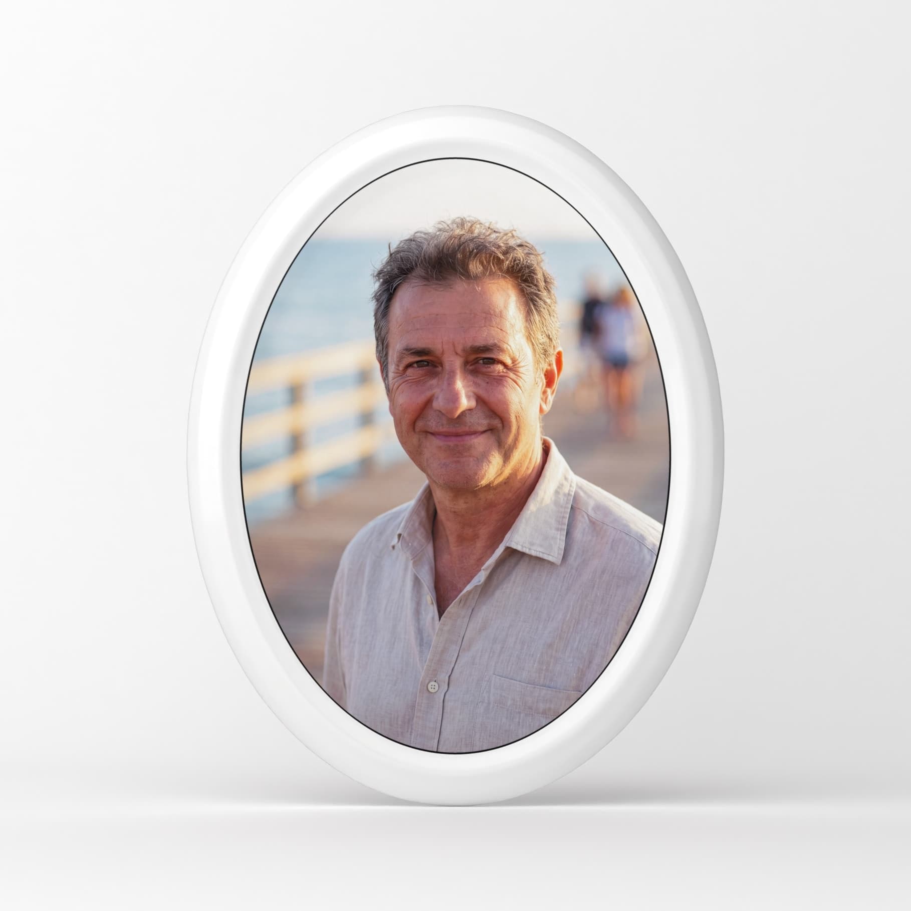 Fotoceramica per lapidi personalizzata - Ovale bordato