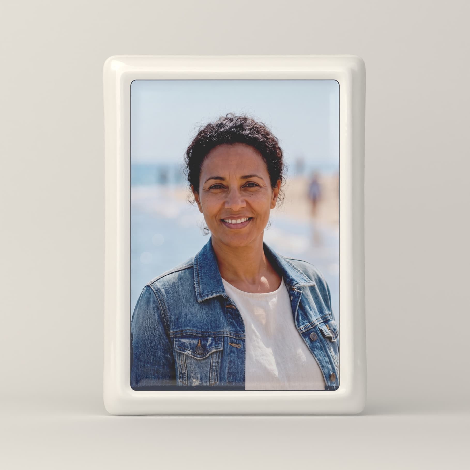 Fotoceramica per lapidi personalizzata - Rettangolo bordato