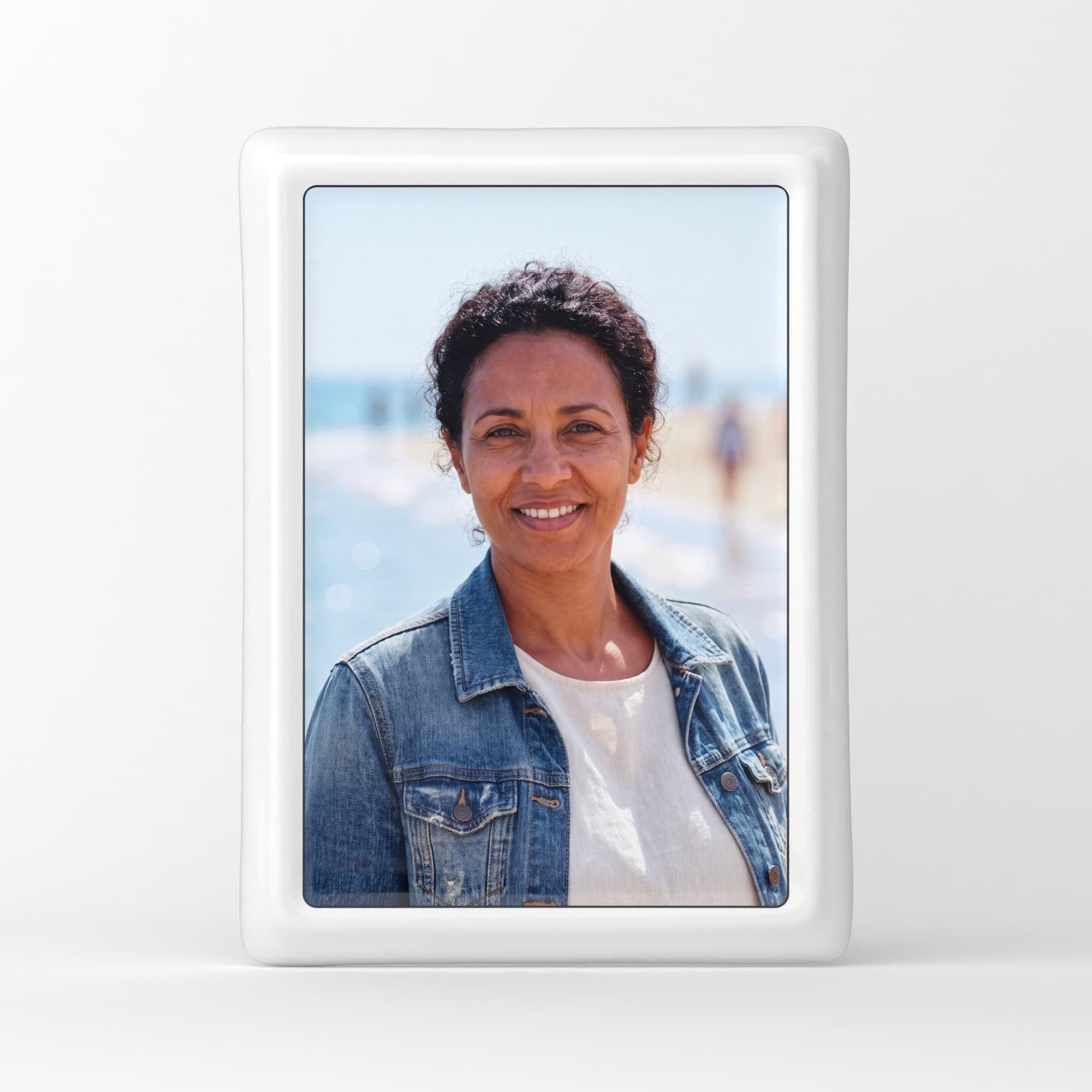 Fotoceramica per lapidi personalizzata - Rettangolo bordato