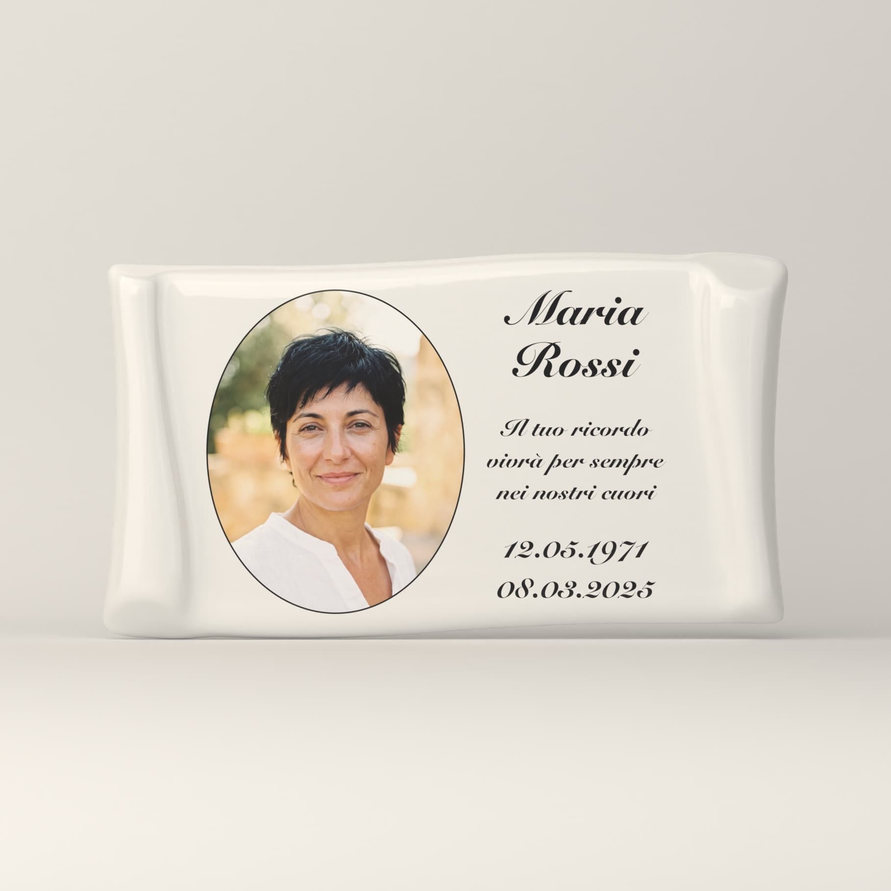 Fotoceramica per lapidi personalizzata - Pergamena