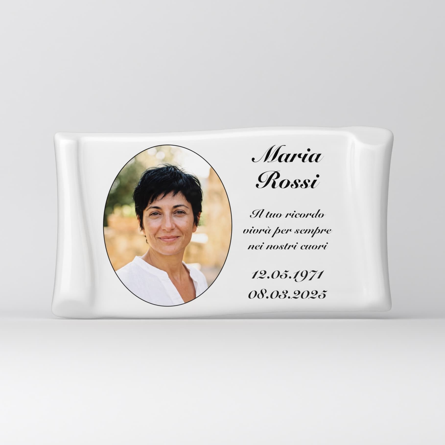 Fotoceramica per lapidi personalizzata - Pergamena