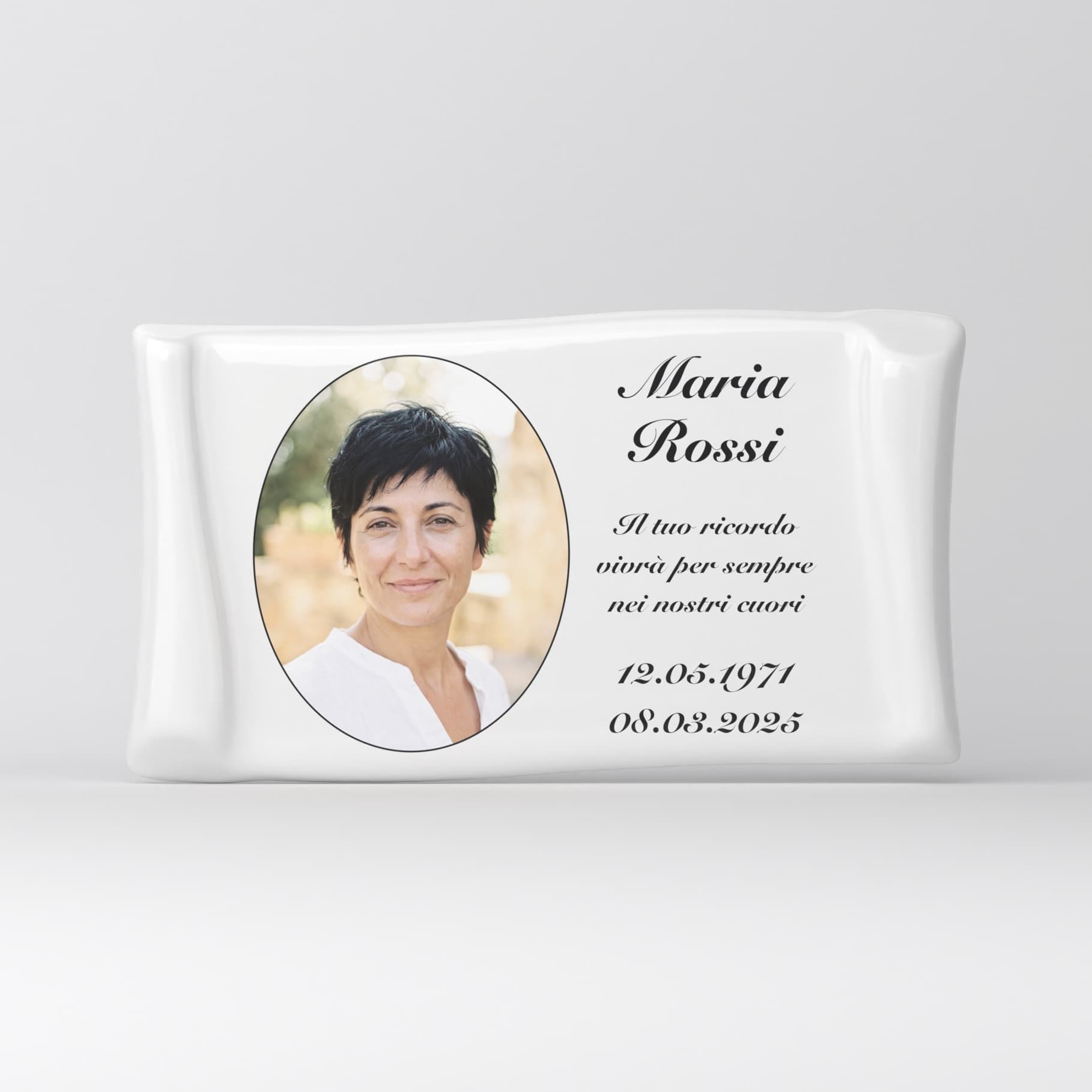 Fotoceramica per lapidi personalizzata - Pergamena