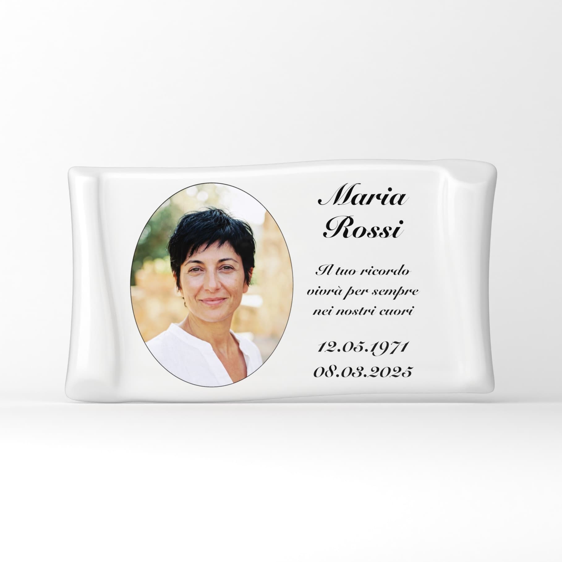 Fotoceramica per lapidi personalizzata - Pergamena